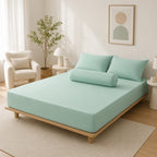 WEICH | 100% Waterproof | Bedsheet Mattress Protector &amp; Pillow Protector | Breathable Waterproof Mattress Cover | Green