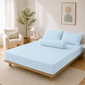 WEICH | 100% Waterproof | Bedsheet Mattress Protector & Pillow Protector | Breathable Waterproof Mattress Cover | Blue