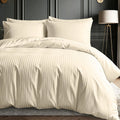 1200TC | Silky | Embossed Micro Satin | Bedsheet Set | Vanilla Cream