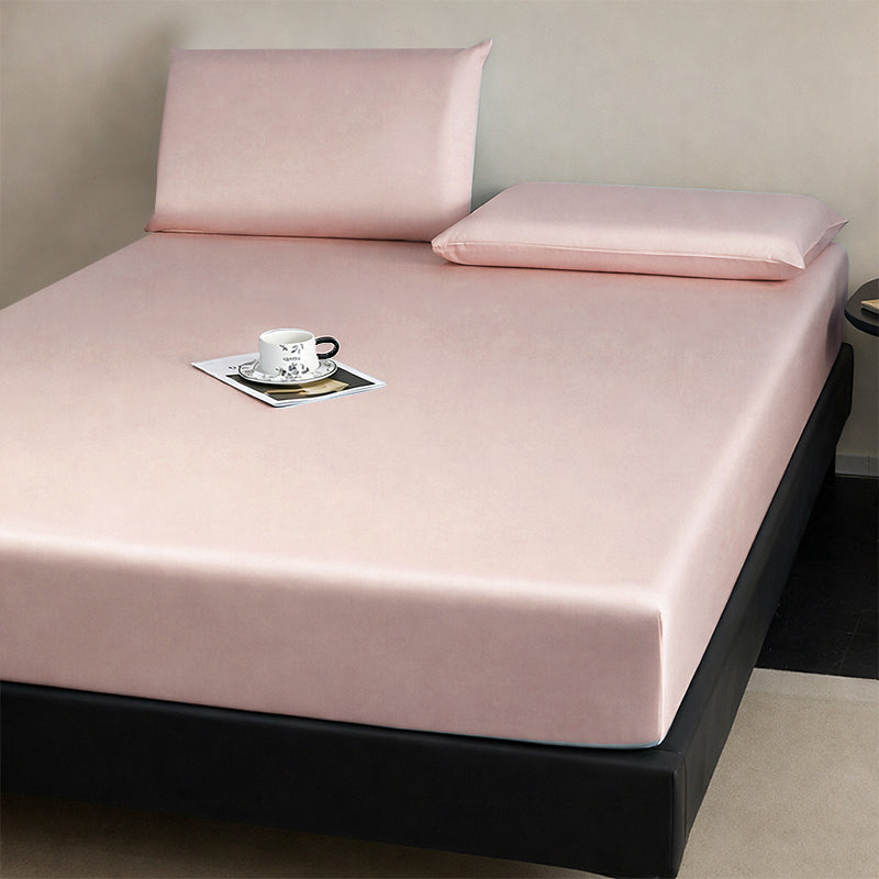 WEICH Luxury ICE Silk Bedsheet Set | Smooth Cooling | Pink