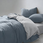 WEICH 980TC Bedding Set | Double-Sided | Quilt Cover | 100% Cotton | Misty Blue