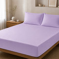 WEICH Ice Cooling Waterproof Fitted Sheet Mattress Protector | Soft Breathable Water Resistant Bedsheet Cover | Single Super Single Queen King | Purple