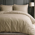 1200TC | Silky | Embossed Micro Satin | Bedsheet Set | Champagne Beige