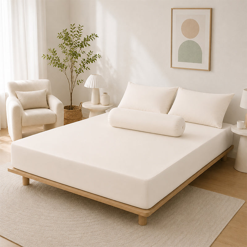 WEICH | 100% Waterproof | Bedsheet Mattress Protector &amp; Pillow Protector | Breathable Waterproof Mattress Cover | White