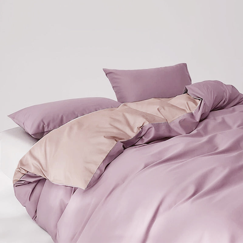 WEICH 980TC Bedding Set | Double-Sided | Quilt Cover | 100% Cotton | Lilac Purple
