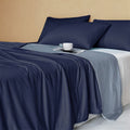 Weich 100% Nylon Fabric | Filled With Whole Feather Silk Cotton | Steel Blue
