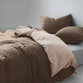WEICH 980TC Bedding Set | Double-Sided | Quilt Cover | 100% Cotton | Coffee Brown