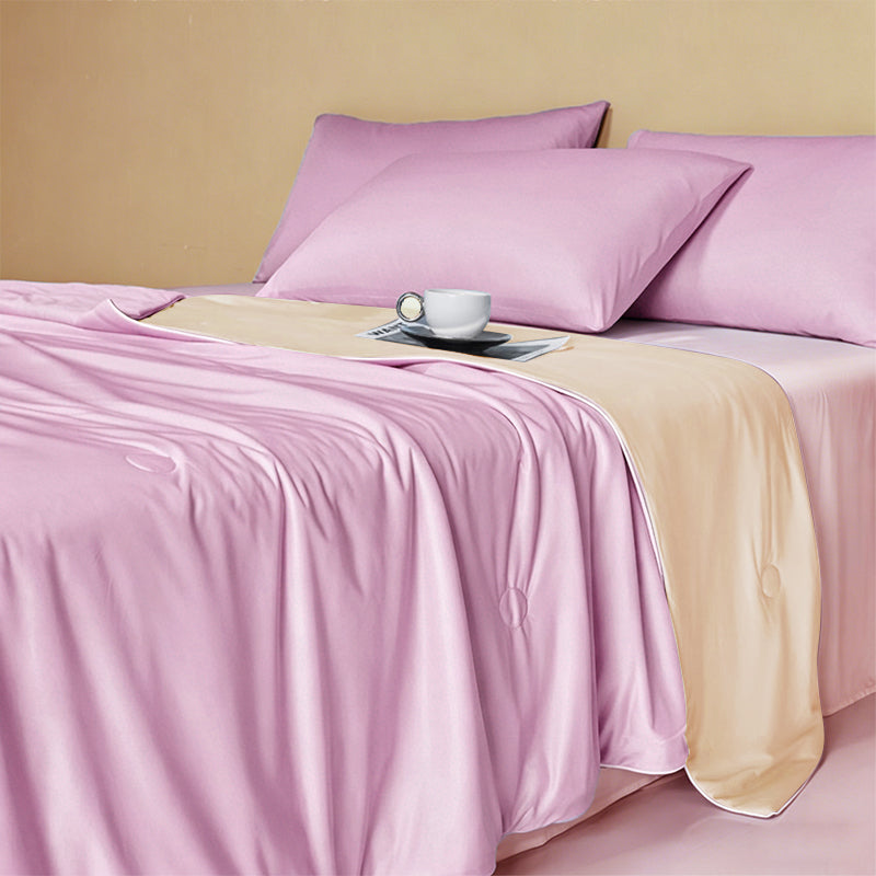 Weich 100% Nylon Fabric | Filled With Whole Feather Silk Cotton | Lilac Mist