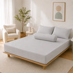 WEICH | 100% Waterproof | Bedsheet Mattress Protector &amp; Pillow Protector | Breathable Waterproof Mattress Cover | Grey