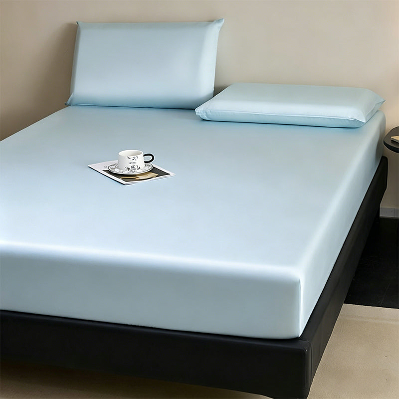 WEICH Luxury ICE Silk Bedsheet Set | Smooth Cooling | Glacier Blue