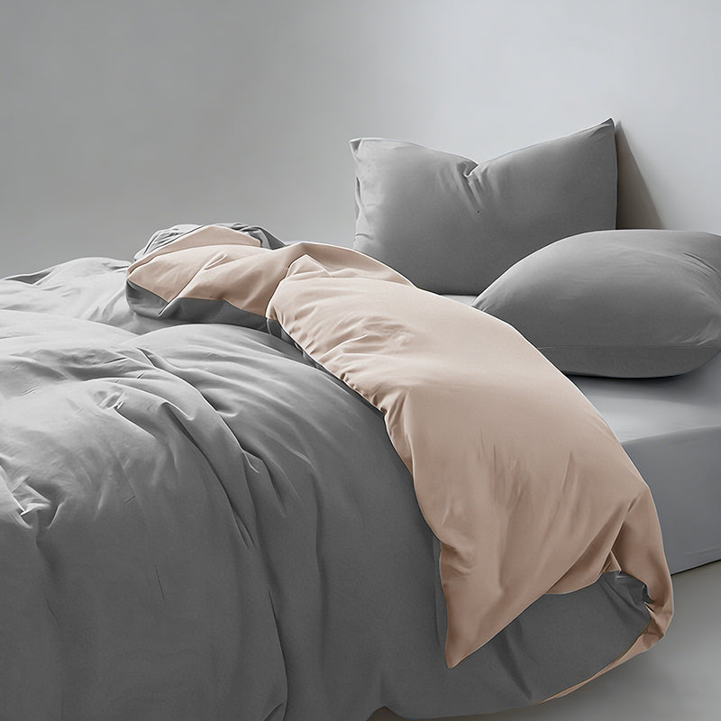 WEICH 980TC Bedding Set | Double-Sided | Quilt Cover | 100% Cotton | Moss Ash