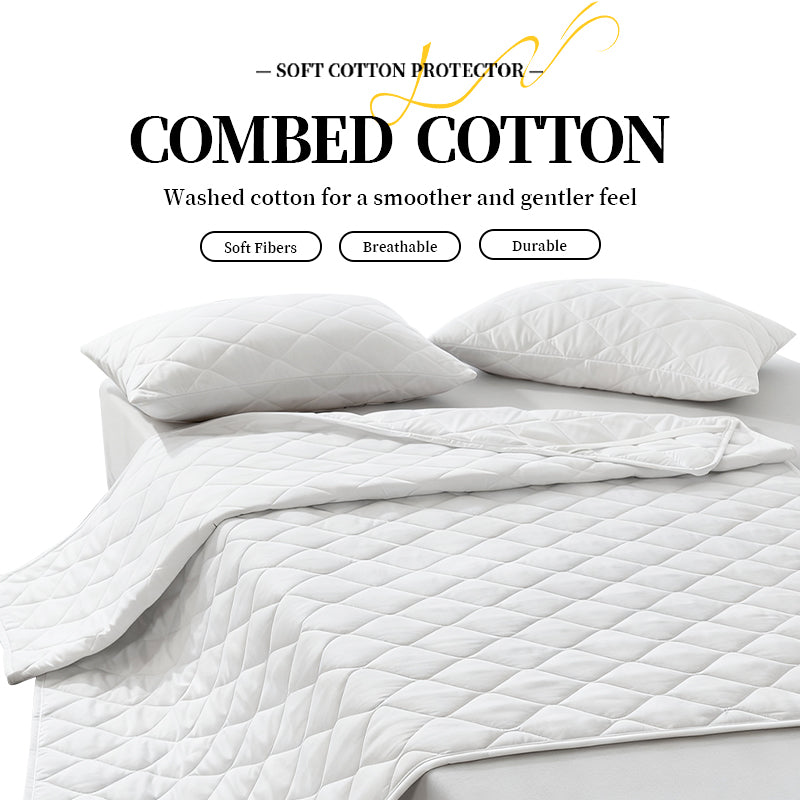WEICH Mattress Protector Cotton Elastic Band Mattress Topper Single/Super Single/Queen/King Size