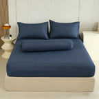 WEICH 890TC | Fitted Bedsheet Set | 100% Combed Cotton | Dark Blue