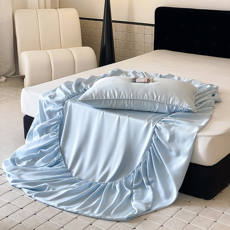 WEICH Luxury ICE Silk Bedsheet Set | Smooth Cooling | Glacier Blue