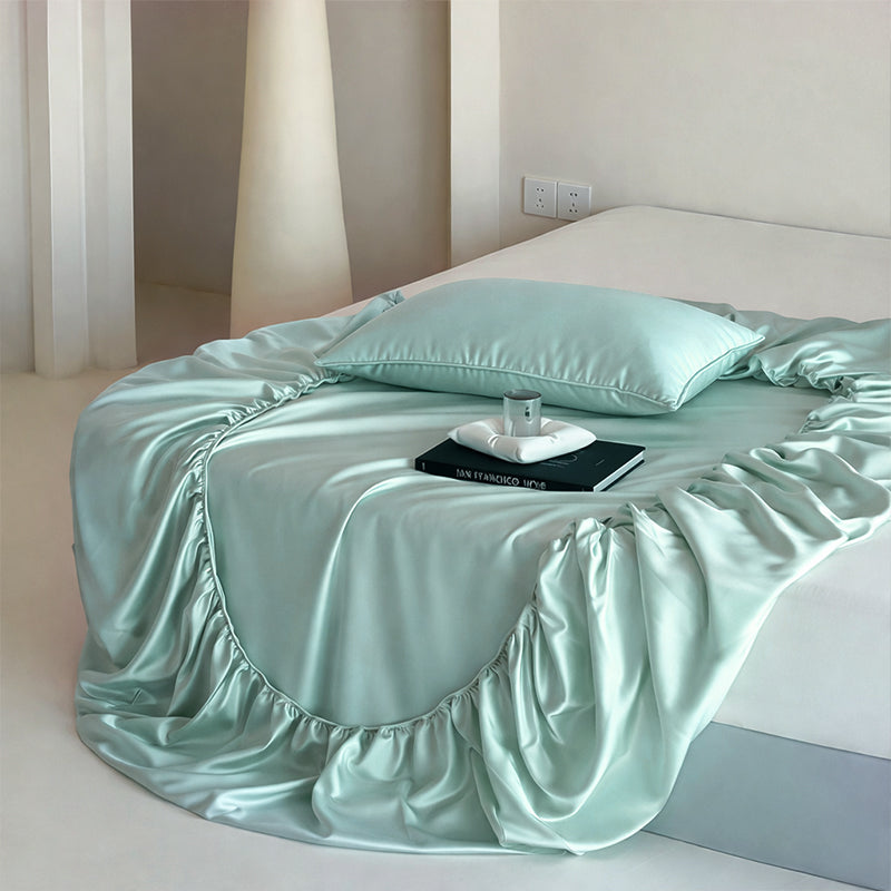 WEICH Luxury ICE Silk Bedsheet Set | Smooth Cooling | Seafoam Green