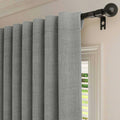 WEICH Luxury Blackout Curtains | Elegant Silk Linen Drapes | Linen Grey