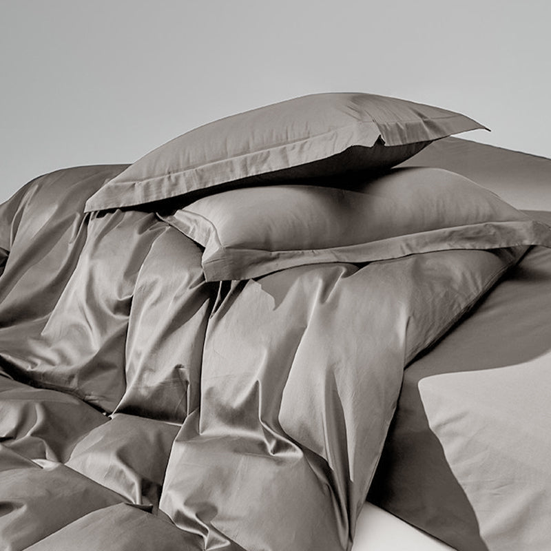 WEICH 1000TC Bedsheet Set | With Quilt Cover | 100% Combed Cotton | Soft Touch | Smoky Taupe