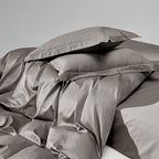 WEICH 1000TC Bedsheet Set | With Quilt Cover | 100% Combed Cotton | Soft Touch | Smoky Taupe
