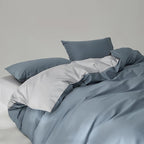 WEICH 980TC Bedding Set | Double-Sided | Quilt Cover | 100% Cotton | Misty Blue