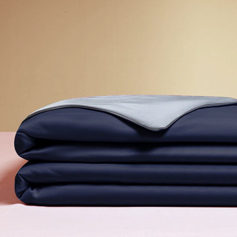 Weich 100% Nylon Fabric | Filled With Whole Feather Silk Cotton | Steel Blue
