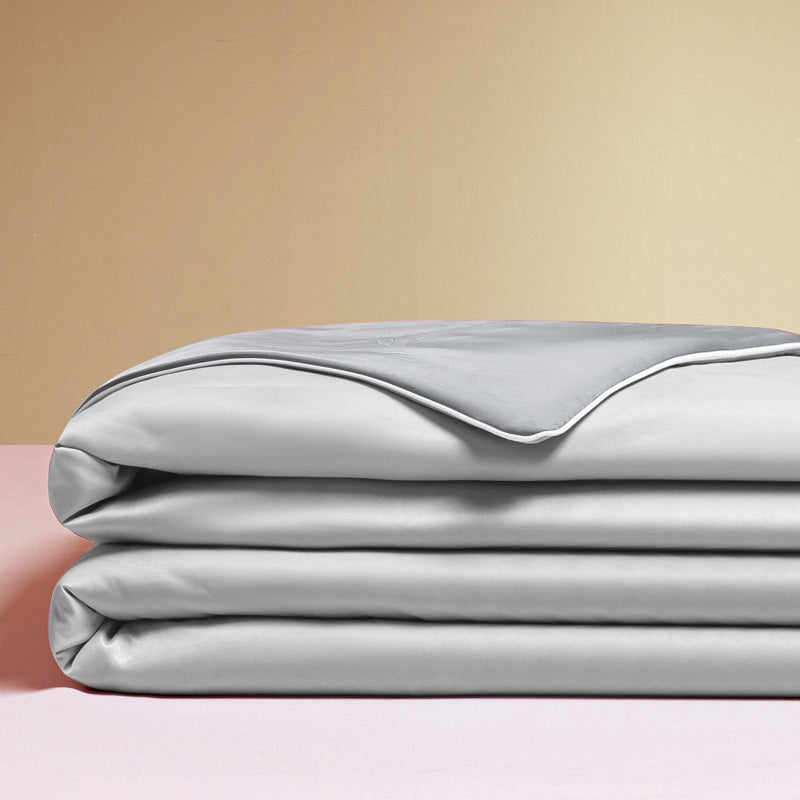 Weich 100% Nylon Fabric | Filled With Whole Feather Silk Cotton | Light Grey