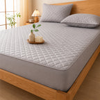 Weich Waterproof Quilted Mattress Protector | Deep Pocket Fitted Bed Cover | Soft & Breathable | White & Grey | Single / Super Single / Queen / King | Grey