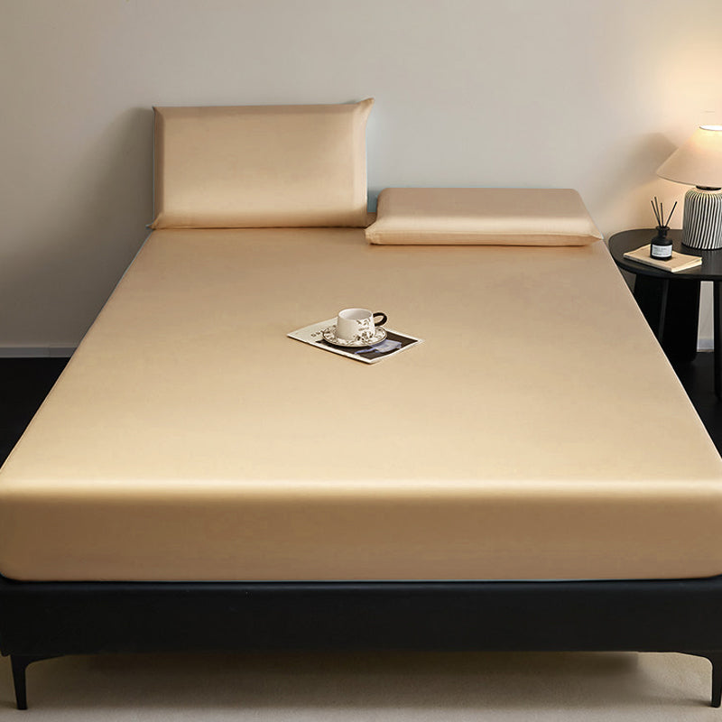 WEICH Luxury ICE Silk Bedsheet Set | Smooth Cooling | Brown