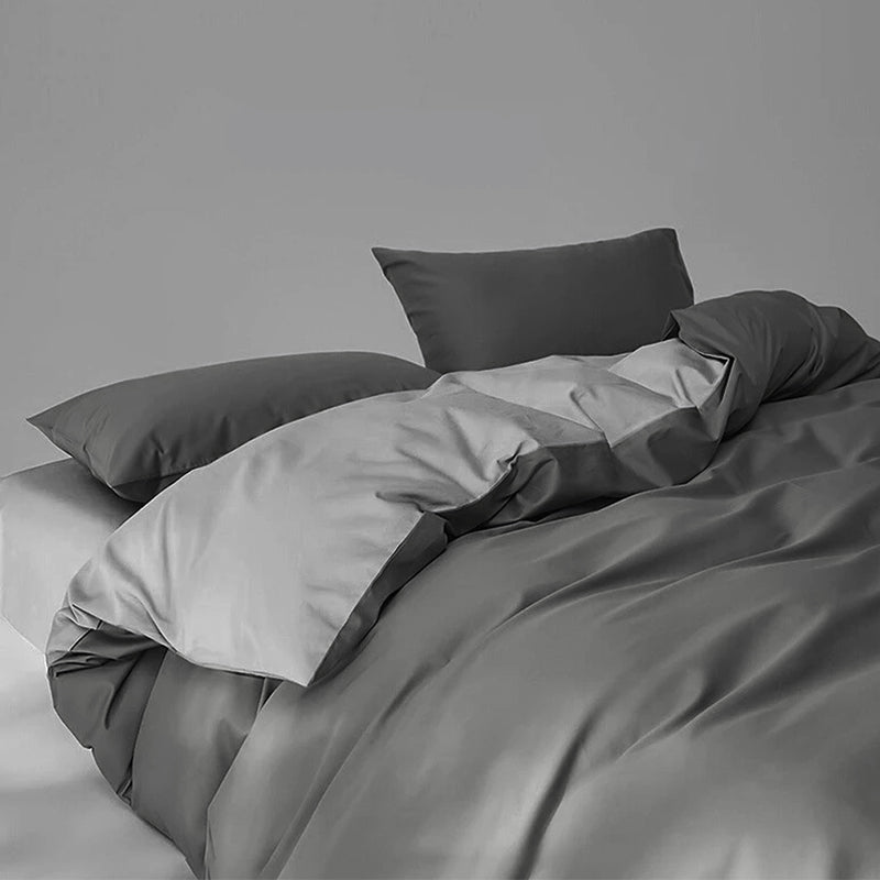 WEICH 980TC Bedding Set | Double-Sided | Quilt Cover | 100% Cotton | Mist Blue