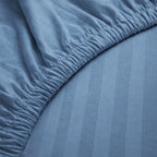1200TC | Silky | Embossed Micro Satin | Bedsheet Set | Lake Blue