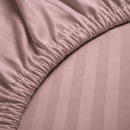 1200TC | Silky | Embossed Micro Satin | Bedsheet Set | Dusty Pink
