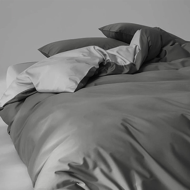 WEICH 980TC Bedding Set | Double-Sided | Quilt Cover | 100% Cotton | Mist Blue