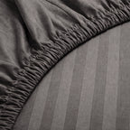 1200TC | Silky | Embossed Micro Satin | Bedsheet Set | Charcoal Grey