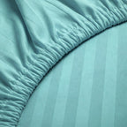 1200TC | Silky | Embossed Micro Satin | Bedsheet Set | Mint Blue