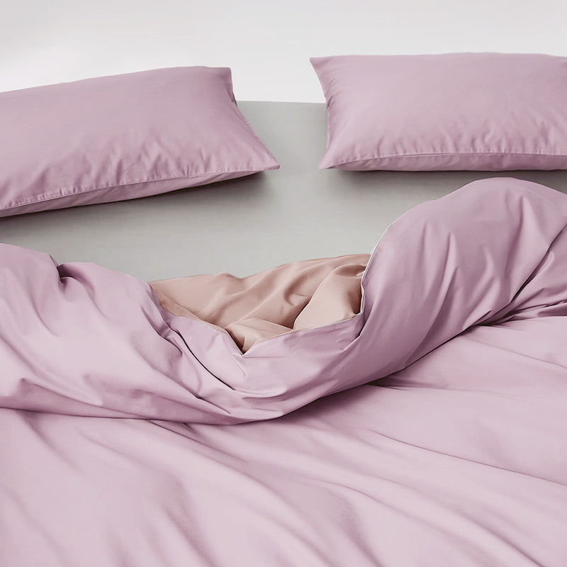 WEICH 980TC Bedding Set | Double-Sided | Quilt Cover | 100% Cotton | Lilac Purple