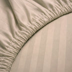 1200TC | Silky | Embossed Micro Satin | Bedsheet Set | Champagne Beige
