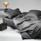 WEICH 1000TC Bedsheet Set | With Quilt Cover | 100% Combed Cotton | Soft Touch | Graphite Grey