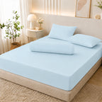 WEICH | 100% Waterproof | Bedsheet Mattress Protector & Pillow Protector | Breathable Waterproof Mattress Cover | Blue