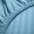 1200TC | Silky | Embossed Micro Satin | Bedsheet Set | Sky Blue