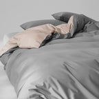 WEICH 980TC Bedding Set | Double-Sided | Quilt Cover | 100% Cotton | Moss Ash