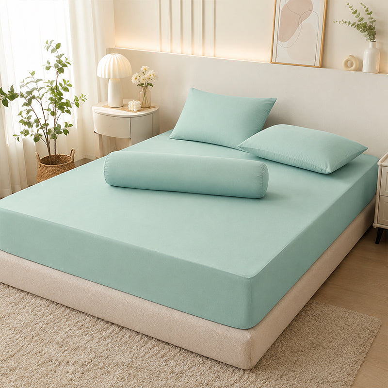 WEICH | 100% Waterproof | Bedsheet Mattress Protector &amp; Pillow Protector | Breathable Waterproof Mattress Cover | Green