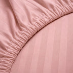 1200TC | Silky | Embossed Micro Satin | Bedsheet Set | Peach Pink