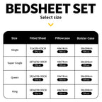 WEICH 890TC | Fitted Bedsheet Set | 100% Combed Cotton | Graphite Gray