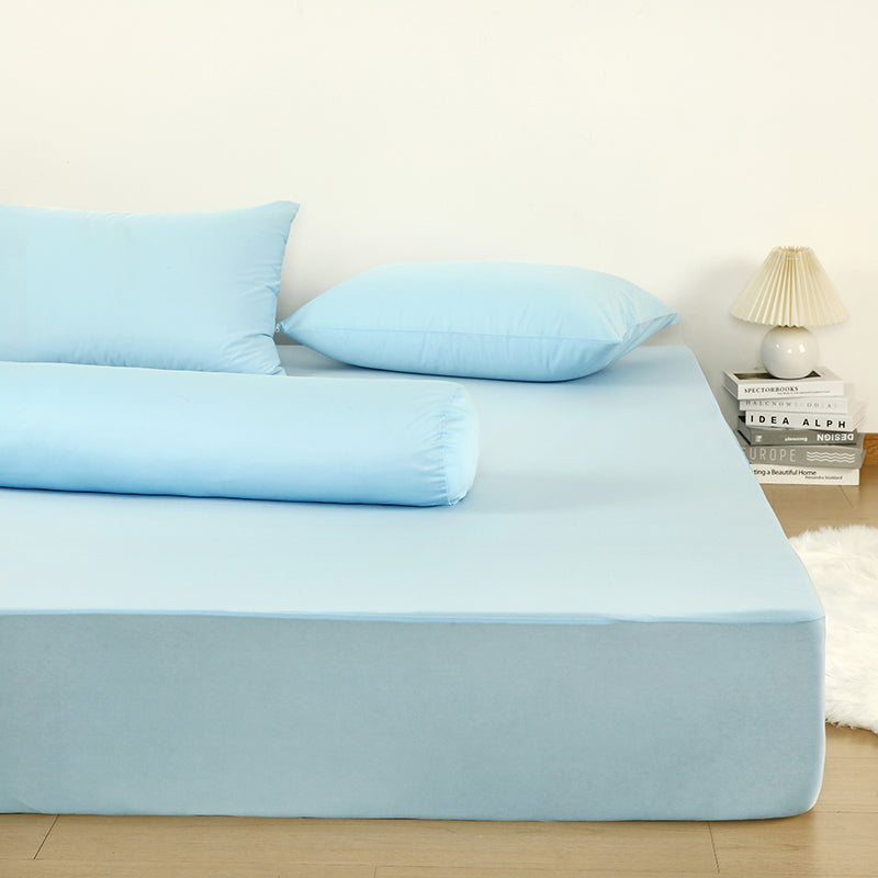 WEICH Fitted Sheet Waterproof | Water Proof Urine Barrier | Breathable Mattress Cover | Blue