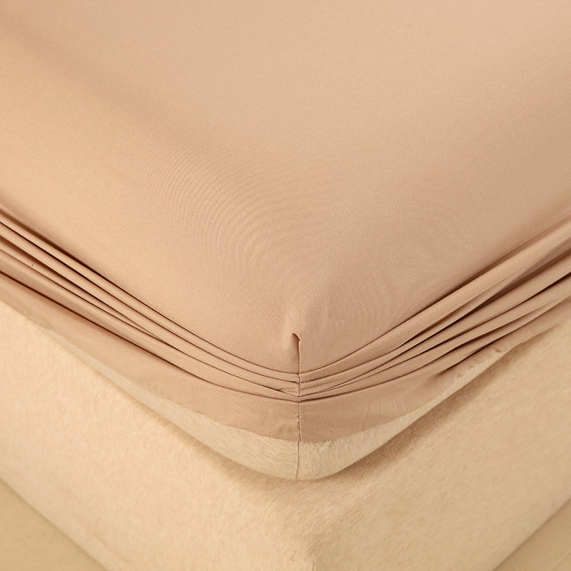 WEICH 890TC | Fitted Bedsheet Set | 100% Combed Cotton | Light Brown