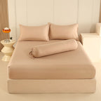 WEICH 890TC | Fitted Bedsheet Set | 100% Combed Cotton | Light Brown