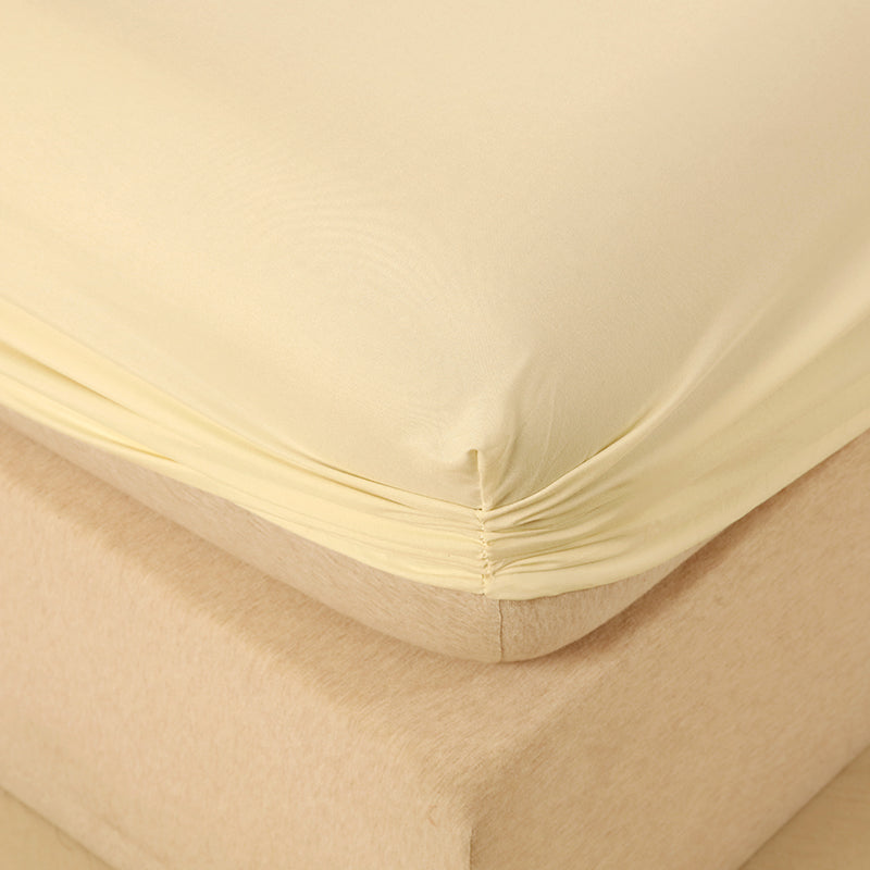 WEICH 890TC | Fitted Bedsheet Set | 100% Combed Cotton | Milkshake White