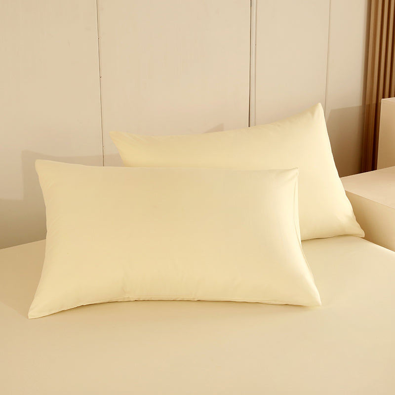WEICH 890TC | Fitted Bedsheet Set | 100% Combed Cotton | Milkshake White