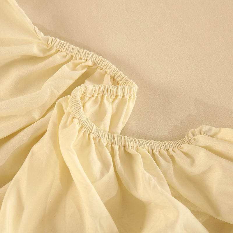 WEICH 890TC | Fitted Bedsheet Set | 100% Combed Cotton | Milkshake White