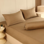 WEICH 890TC | Fitted Bedsheet Set | 100% Combed Cotton | Caramel Beige