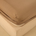 WEICH 890TC | Fitted Bedsheet Set | 100% Combed Cotton | Caramel Beige